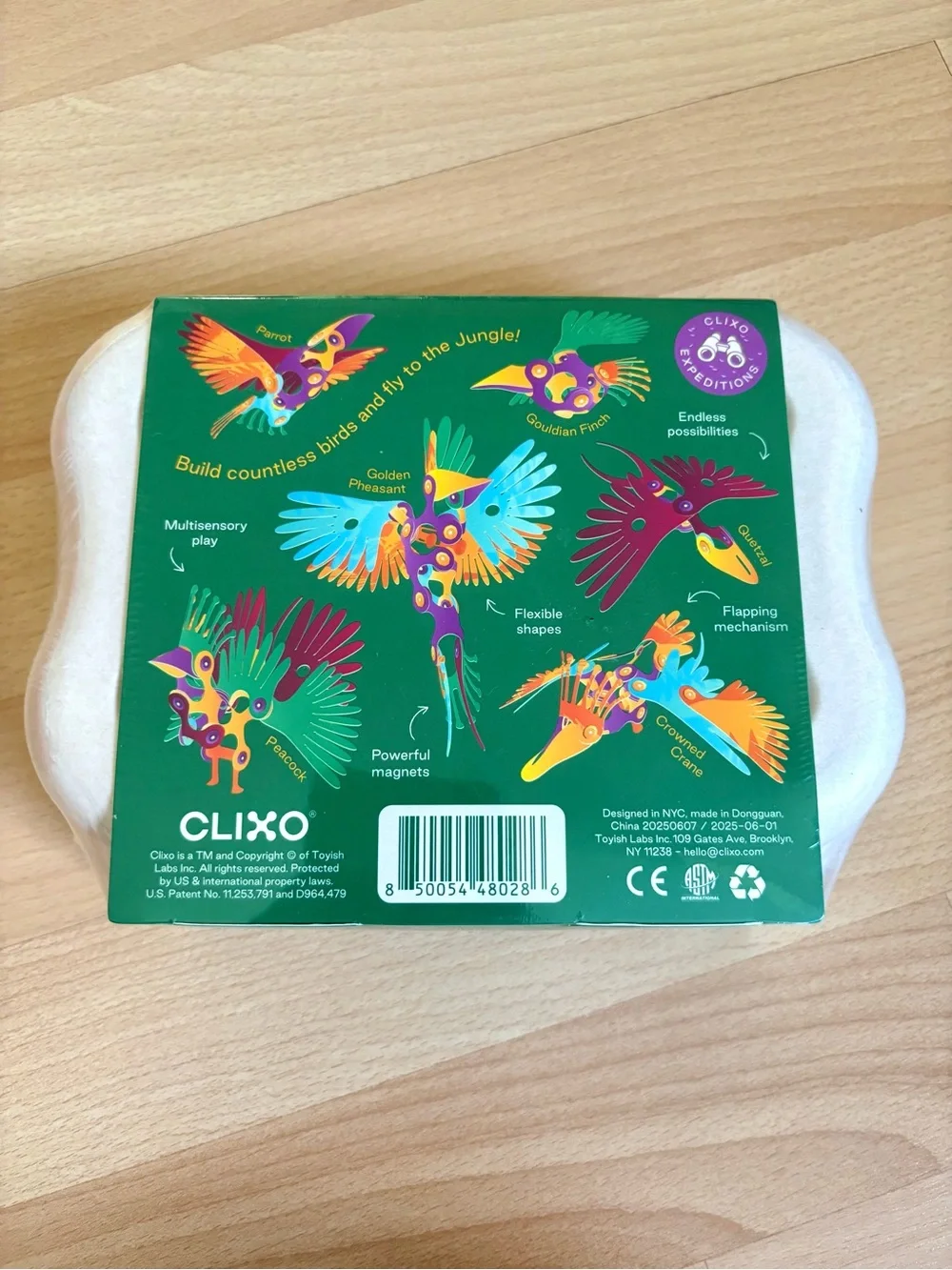 Clixo Jungle Birds Magnetic Building Set Make Wing-Flapping Birds *NEW*